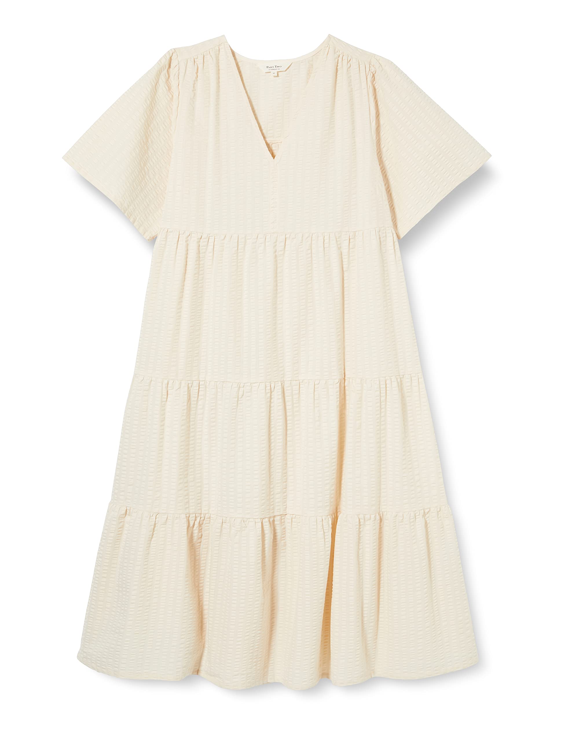 Part Two Women's Beige Dresses, Female,, Pearled Ivory Summer Dress Large