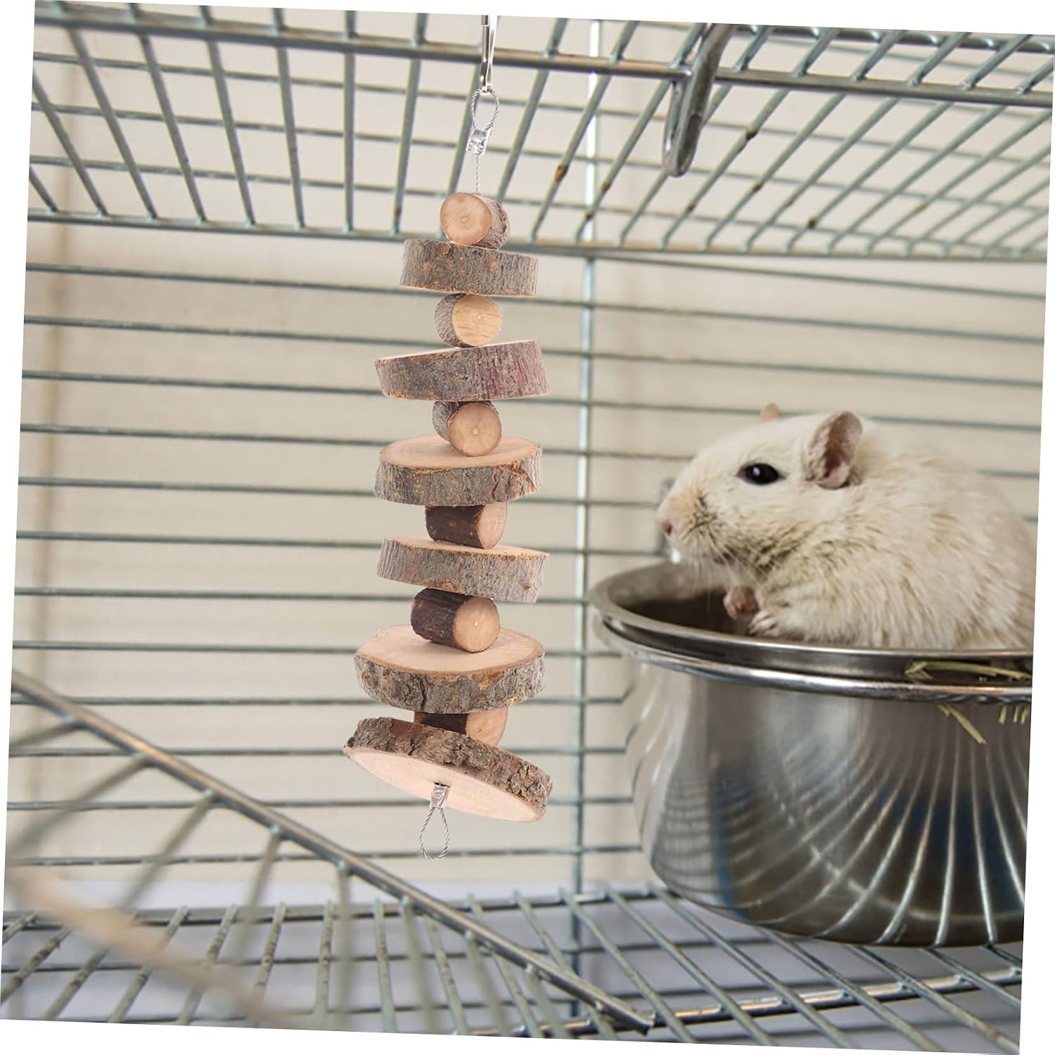TOYANDONA 7-Piece Hamster and Rabbit Chew Toy Set Comforting Wooden Biting Playthings for Guinea Pigs Oral Teething Toys for Small Animals