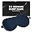 Silk Sleep Mask 100% 22 Momme Mulberry, Sleep Eye Mask for Women Men, Blackout Blindfold with Adjustable Strap, Side Sleeper Eye Cover, Soft Eyeshade Filled with Premium Mulberry Silk (Blue)