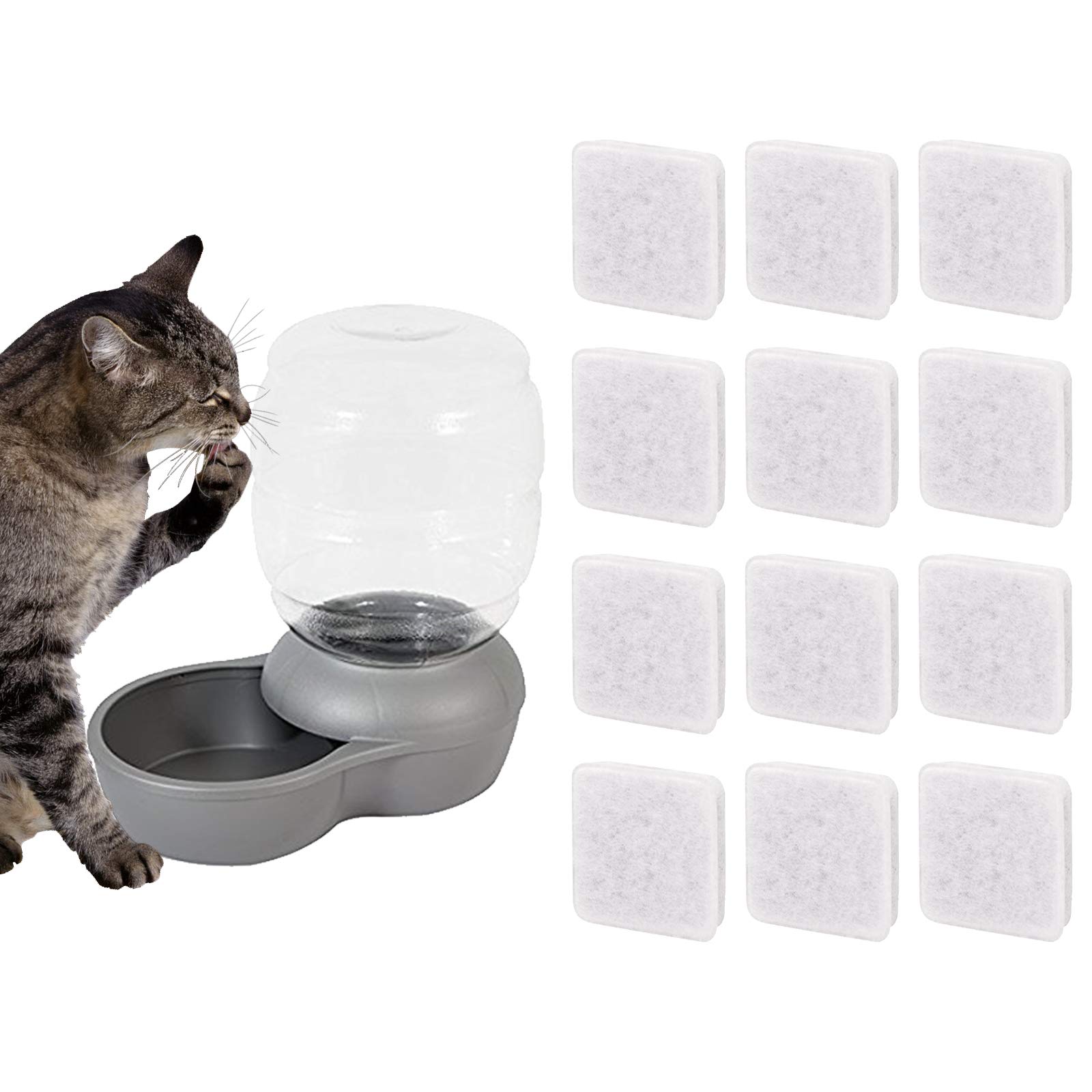 GoldTone Charcoal Water Filter 12 Pack For Petmate Replendish Fountains