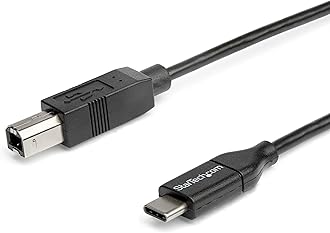 StarTech.com 2m 6ft USB C to USB B Cable - USB 2.0 - USB Type C Printer Cable M/M - USB 2.0 Type-C to Type-B Cable (USB2CB2M)