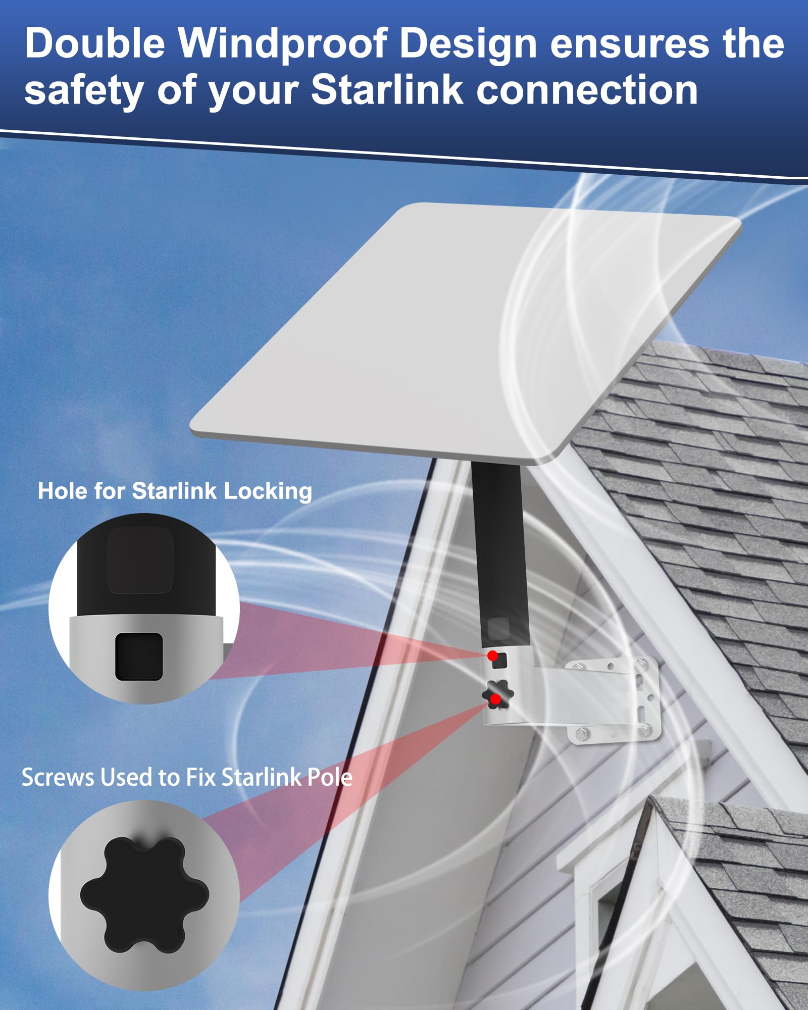 Amazon | Starlink ロングウォールマウント、デュアルウィンドセーフ