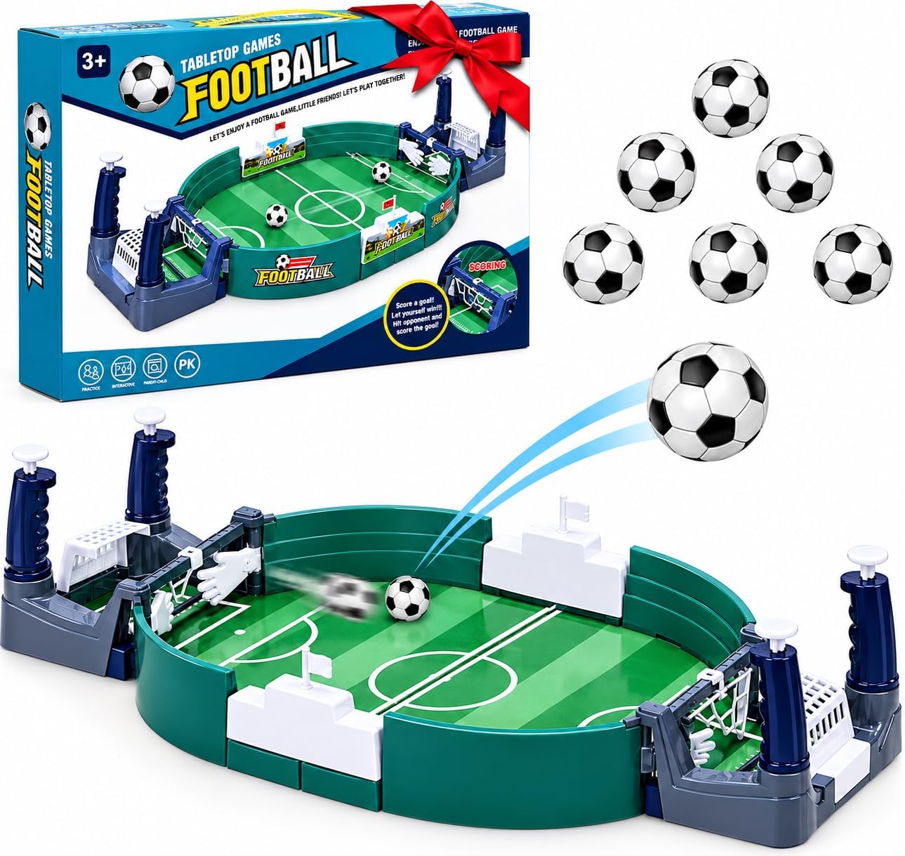 Football Gifts for Boys - Mini Table Soccer Games with 6 Balls
