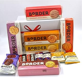 Border Biscuits Hamper Gift Set – Individually Wrapped Biscuit Hamper For Treat Gift Box|For All Occasions |Thank You Gift |Birthday Gift |Christmas |Border Chocolate Biscuit Bars |14 In A Box