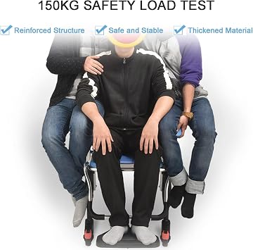 Self Propelled Commode Shower Wheelchair, Bedside Commode Toilet Chair with Wheels, Foldable 3 In 1 Multifunctional Aluminum Rolling Transport Chair for Handicap & Elderly