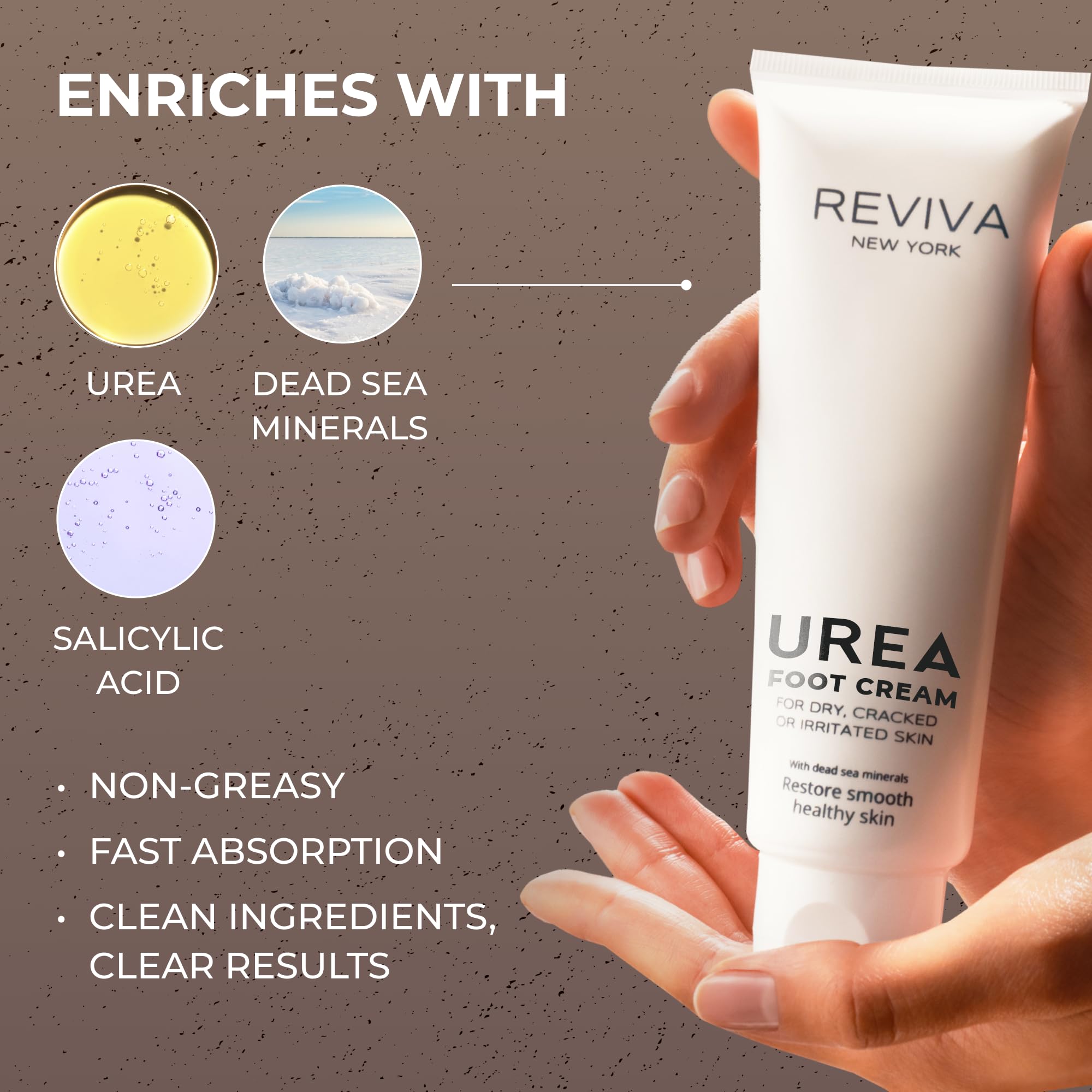 Crema para pies con urea, ácido salicílico y minerales del mar muerto – Crema intensiva para pies secos y agrietados, removedor de callos y suavizante de uñas de los pies – Hidratación profunda y 4