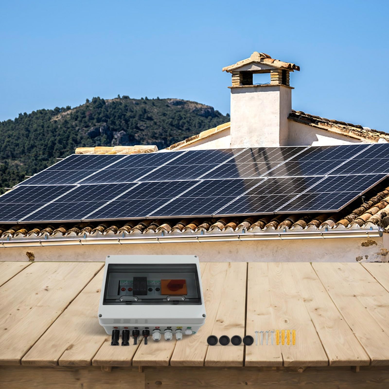 Caja combinada solar avanzada 2 en 1 hacia fuera de 1000 V diseñada para una seguridad y rendimiento óptimos en instalaciones en techos