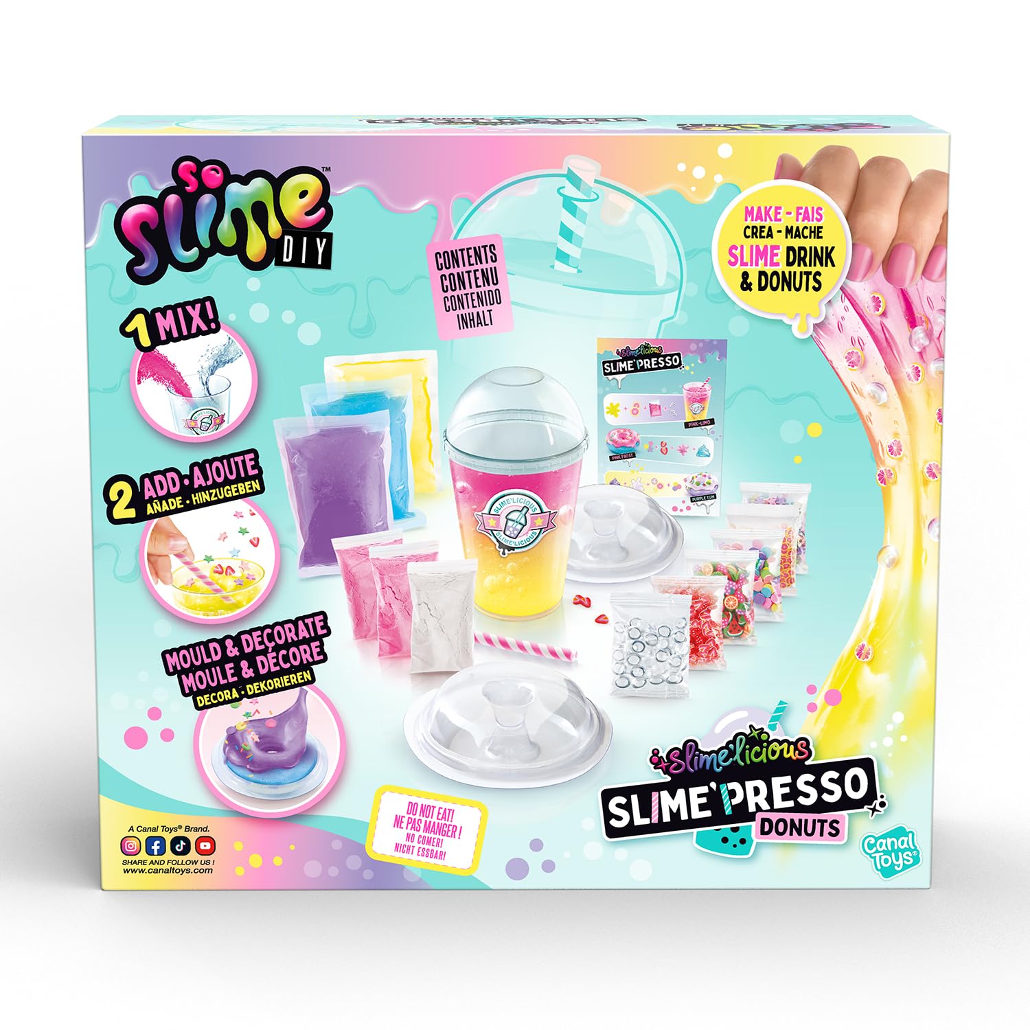 Canal Toys - Slime'Presso - Zrób i dostosowuj swoje pączki Slime DIY - SSC 257, Niebieski