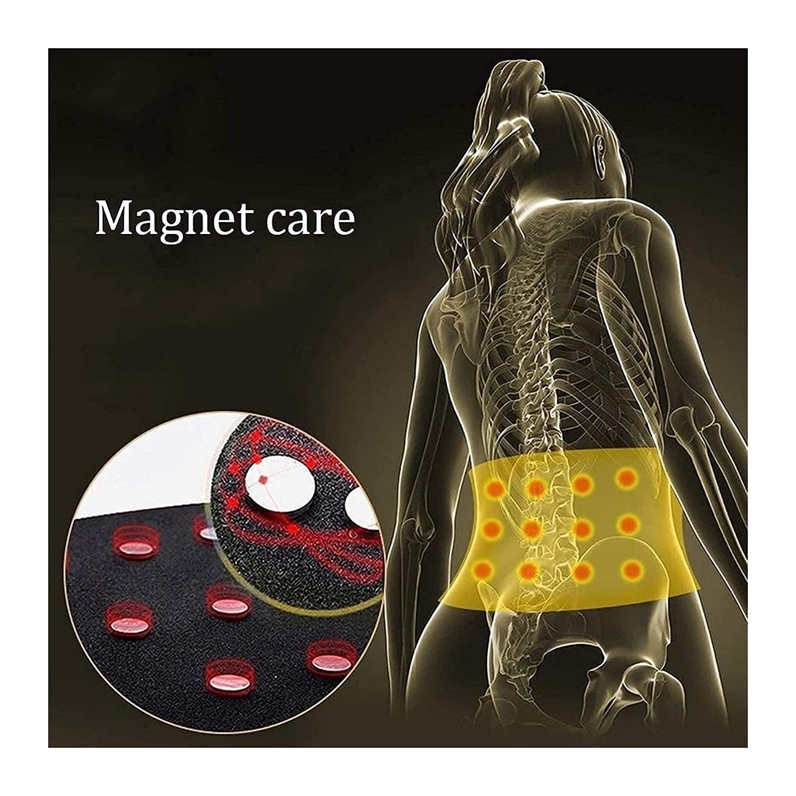 Calentamiento automático Brace para la parte inferior de la espalda Imán Alivio del dolor Compresión Correas de tracción Soporte lumbar Ciática Estenosis espinal Escoliosis o hernia de disco ( )