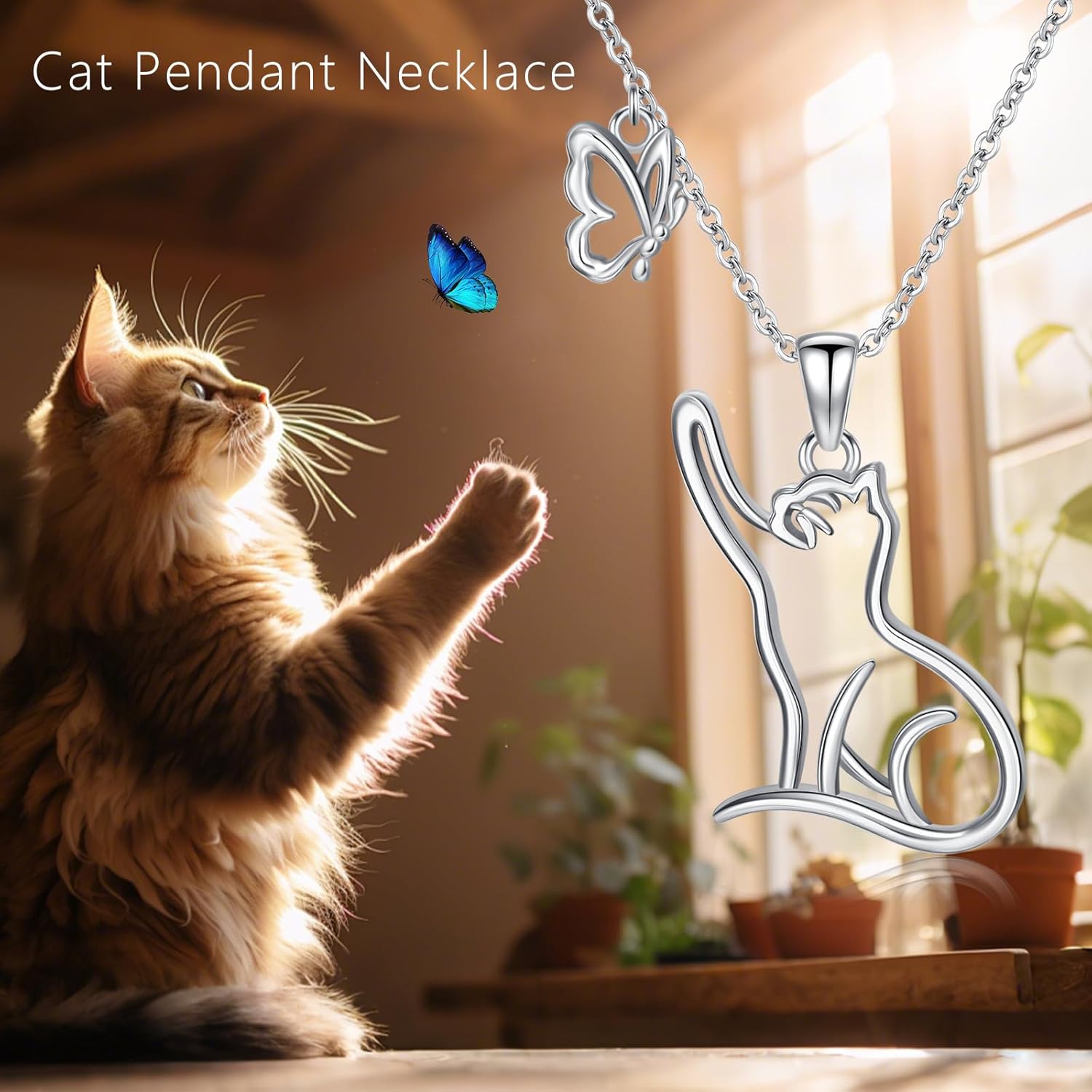 Animal Necklace for Women Girls 925 Sterling Silver Cat/Dog/Monkey/Sloth Pendant Necklace Cute Animal Jewelry Gift for Women Girls - Image 6