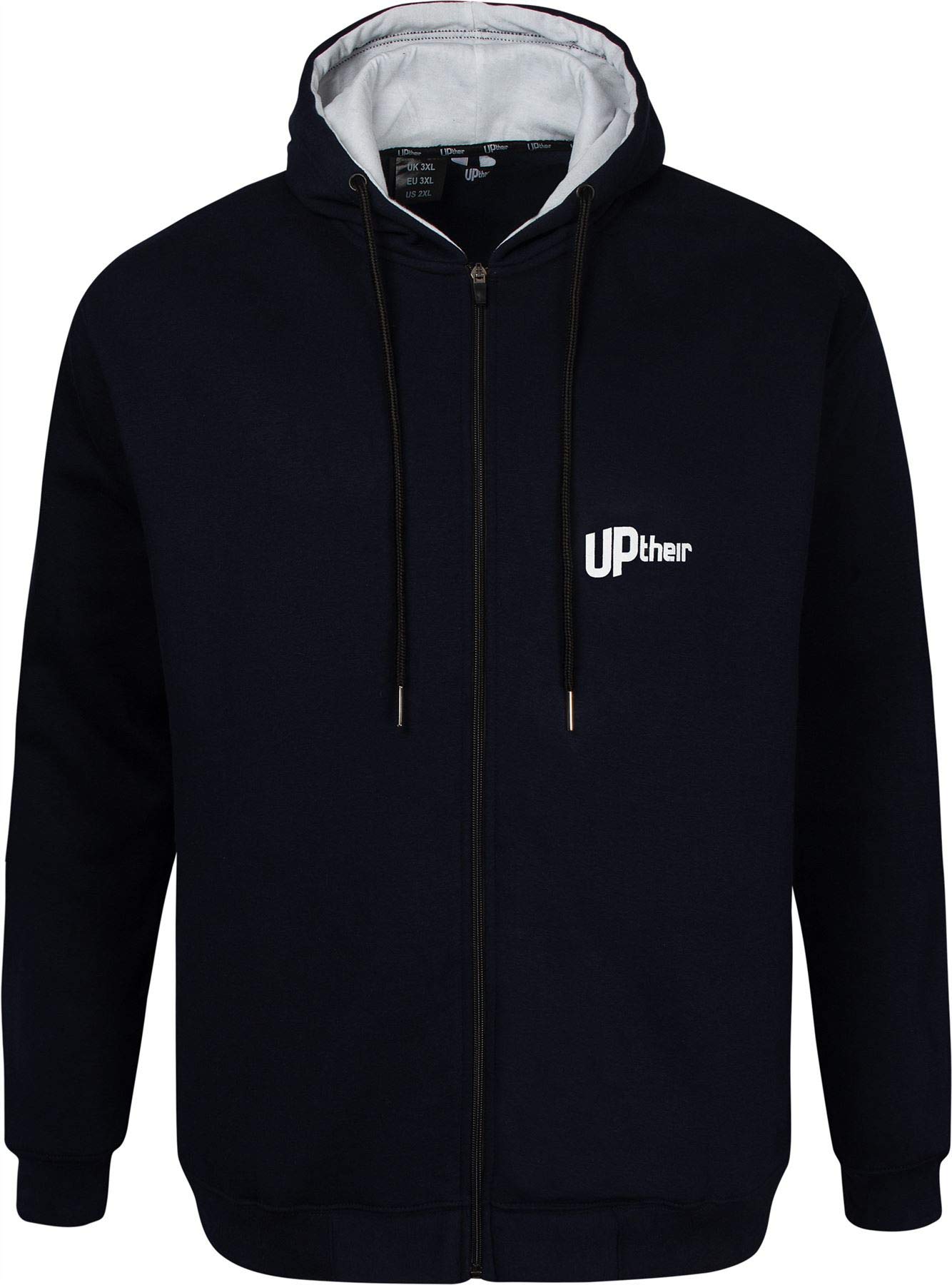 Uptheir Men's Magic Zip Through Hoody - Navy (UK, Alpha, XL, Regular, Regular)