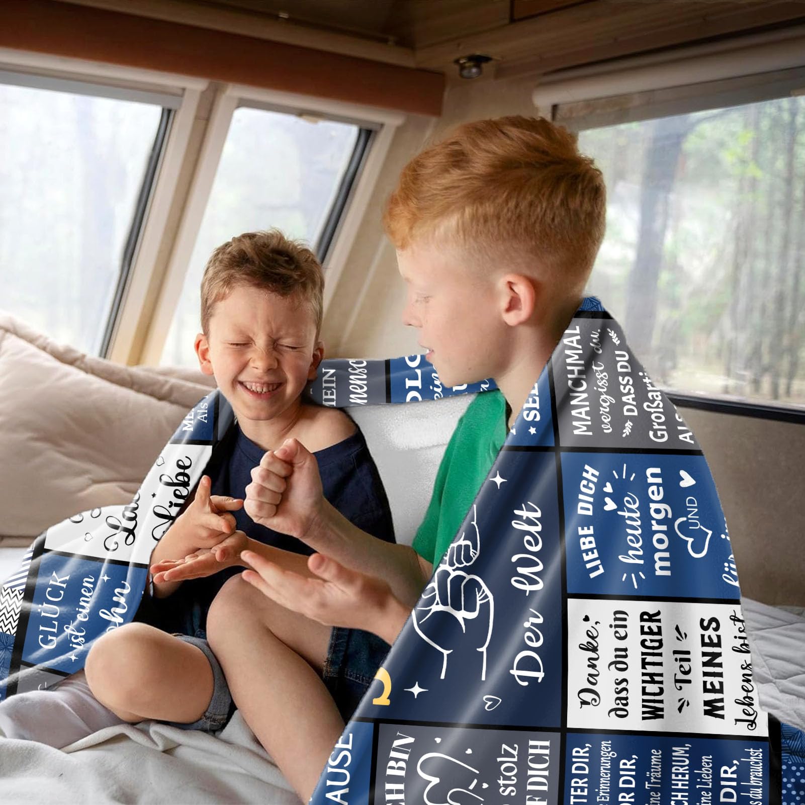 Personalisierte Kuscheldecke „An Meinen Sohn“ – Flanell-Weich Mit Liebevoller Botschaft Von Mama & Papa