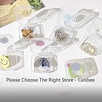 Vista 4 de 48 Pcs Clear Small Plastic Storage Containers Anti Oxidation Transparent Jewelry Storage Holder for Small Item Craft, Beads, Pills, Ear Studs