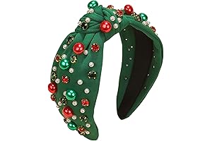Sparkling Green Christmas Headband: A Festive Accent for Holiday Glamour