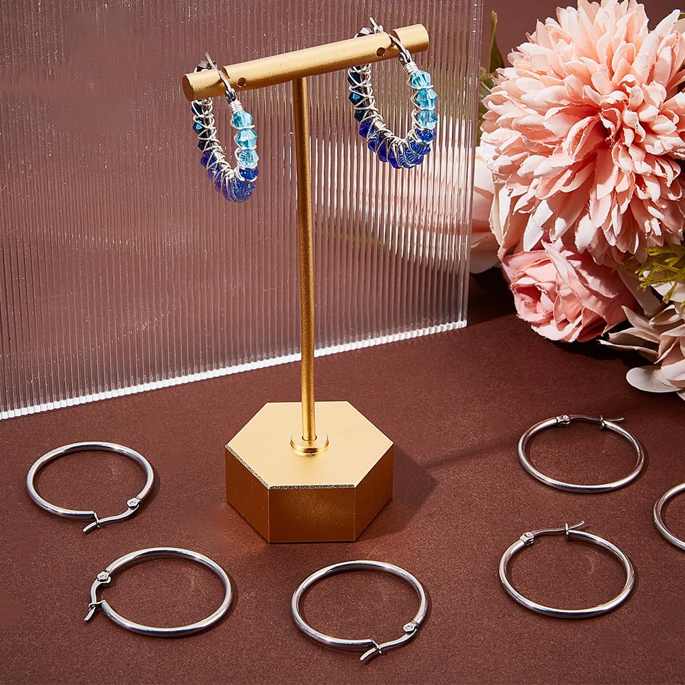 1 Scatola 30 Paia di Risultati per Orecchini A Cerchio Set di Cerchis per Perline In Acciaio Inossidabile Set di Orecchini A Cerchio Pendenti In Argento Ipoallergenico Risultati per Orecch