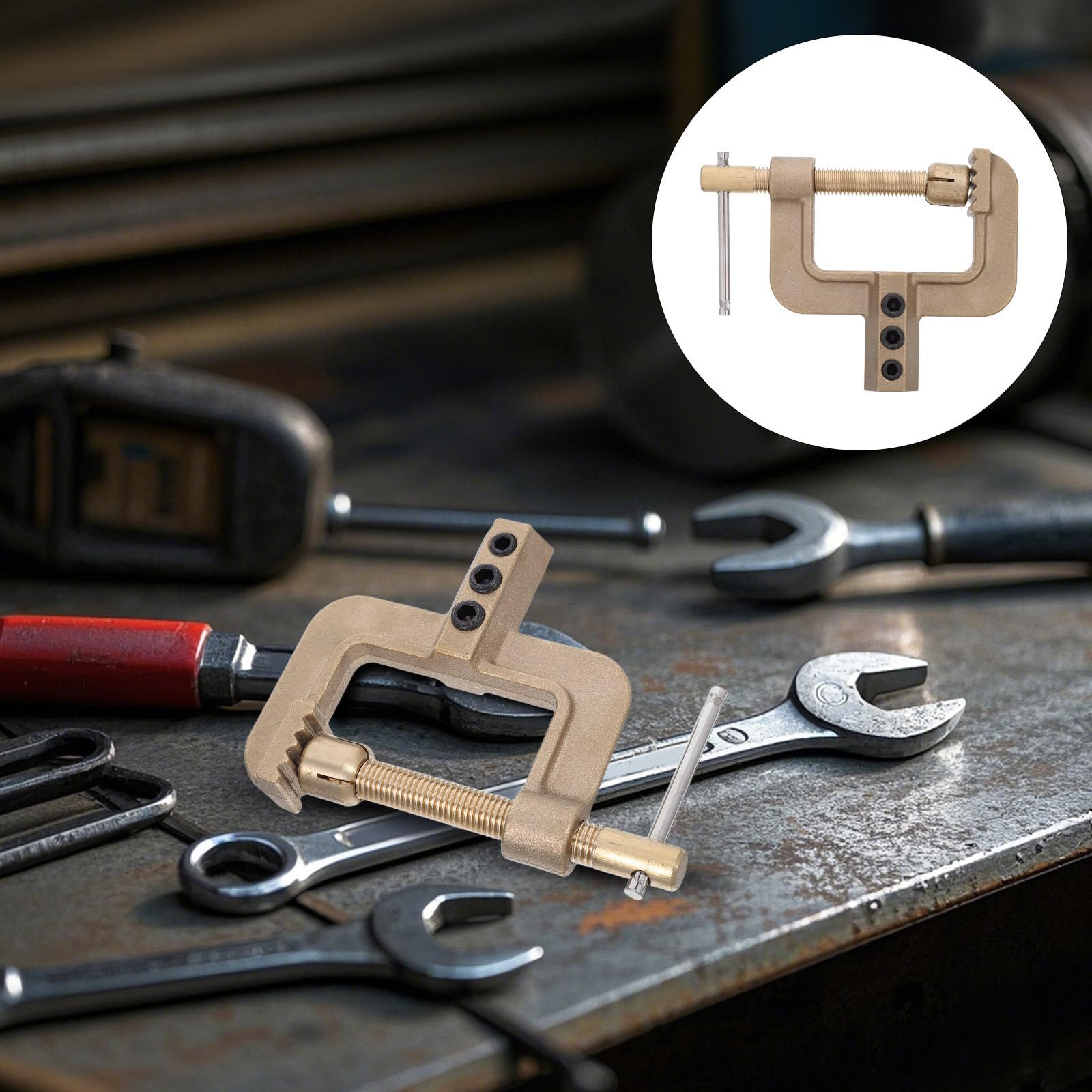 Morsetto di Terra per Saldatura G-shape a Vite in Ottone | Set 1 Pezzo, Clip di Messa a Terra Terminale a Crimpare, Corpo Molla Robusta e Contatto Ispessito