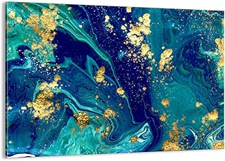 Quadro su tela - Elemento unico - astrazione moderna - 70x50cm - Pronto da appendere - Home Decor - Stampe su Tela - Quadri Moderni - completamente incorniciato - AA70x50-3831