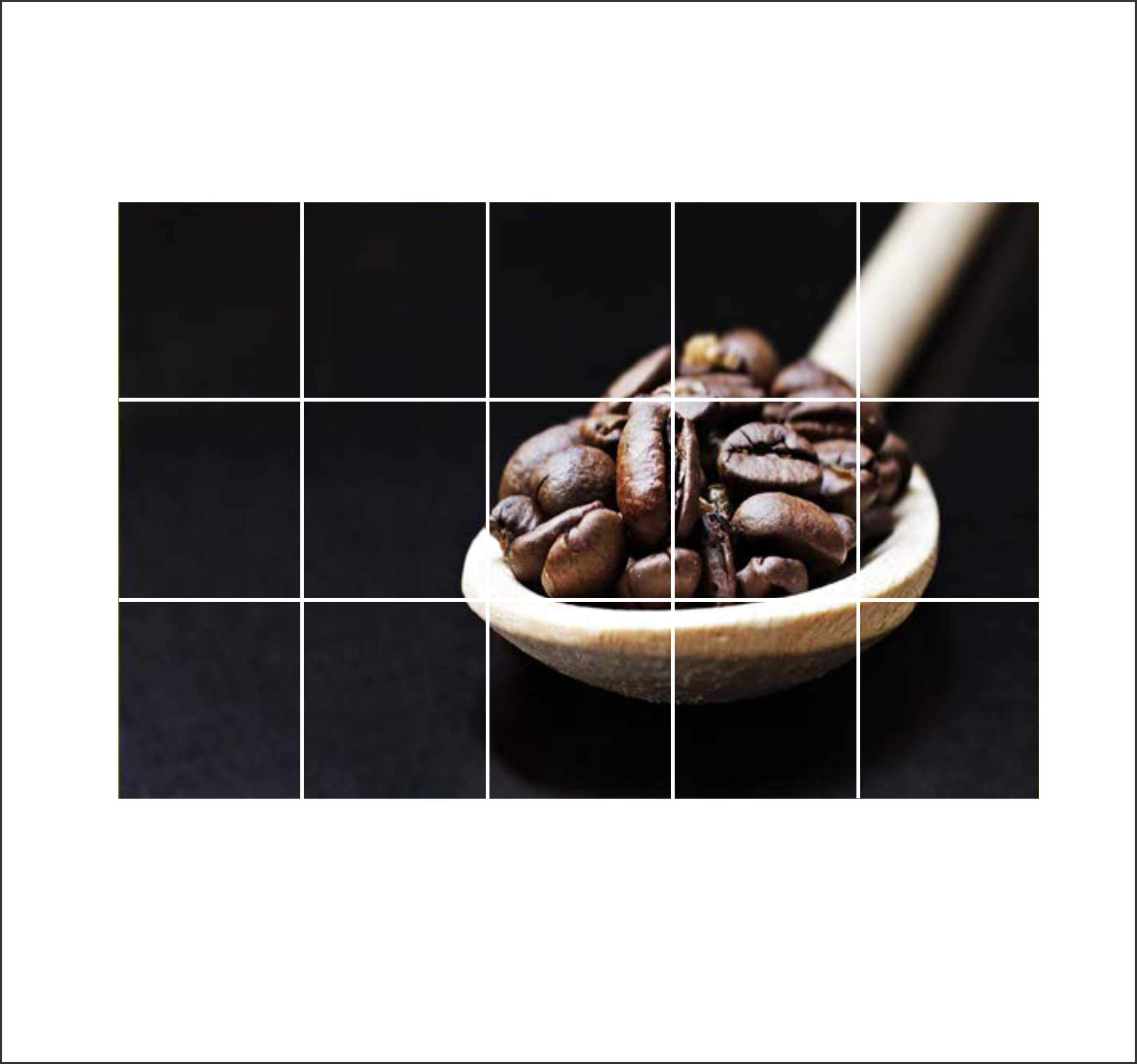 Decor Kafe Waterproof Kitchen Mandailing Coffee Wallpaper/Wall Sticker Multicolour - Kitchen Wall Coverings Area (90Cm X 58Cm)