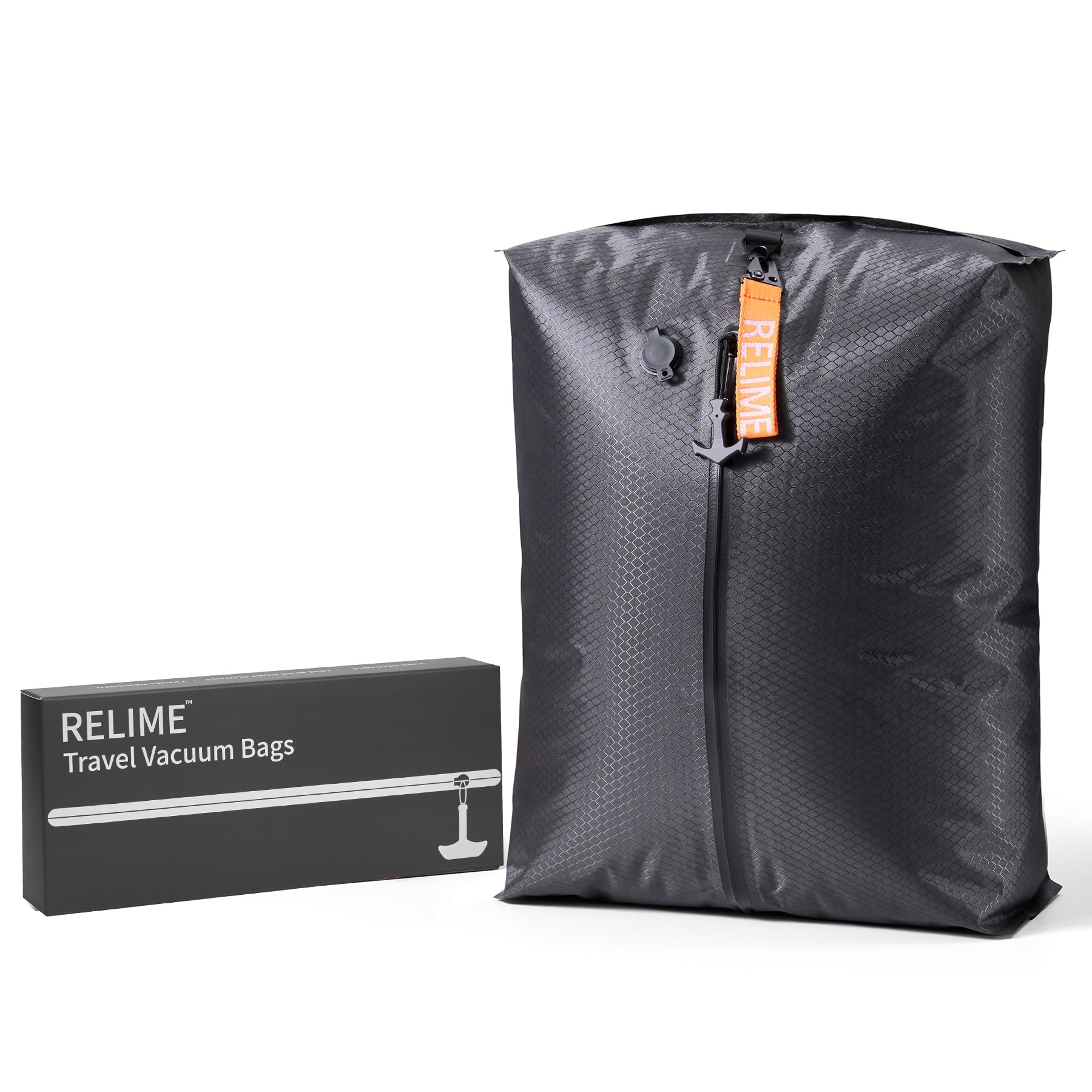 Relime Classic Series Vacuum Bags for Travel Luggage(1 PC No Pump), Compression Bags for Carry On Suitcases and Backpack, Vacuum Seal Packing cube for Cloth Packing