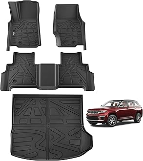 KARPAL Floor Mats & Cargo Liner for 2022-2025 Jeep Grand Cherokee WL (Include 4xe, Not for WK2 or L) 5-Seat Only, All Weather TPE Custom Fit Floor Liners Car Mats Accessories