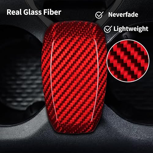 Miniatura 8 de T-carbon Funda para llavero de fibra de vidrio real, textura 3D, protector para llavero que se ajusta a BRZ Legacy Outback Ascent Crosstrek Forester