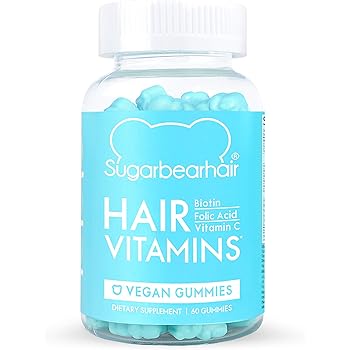 SugarBearHair Vitamins, Vegetarian Gummy Hair Vitamins with Zinc and Biotin (1 Month Supply SugarBearHair Vitamins, Vegetarian Gummy Hair Vitamins with Zinc and Biotin (1 Month Supply