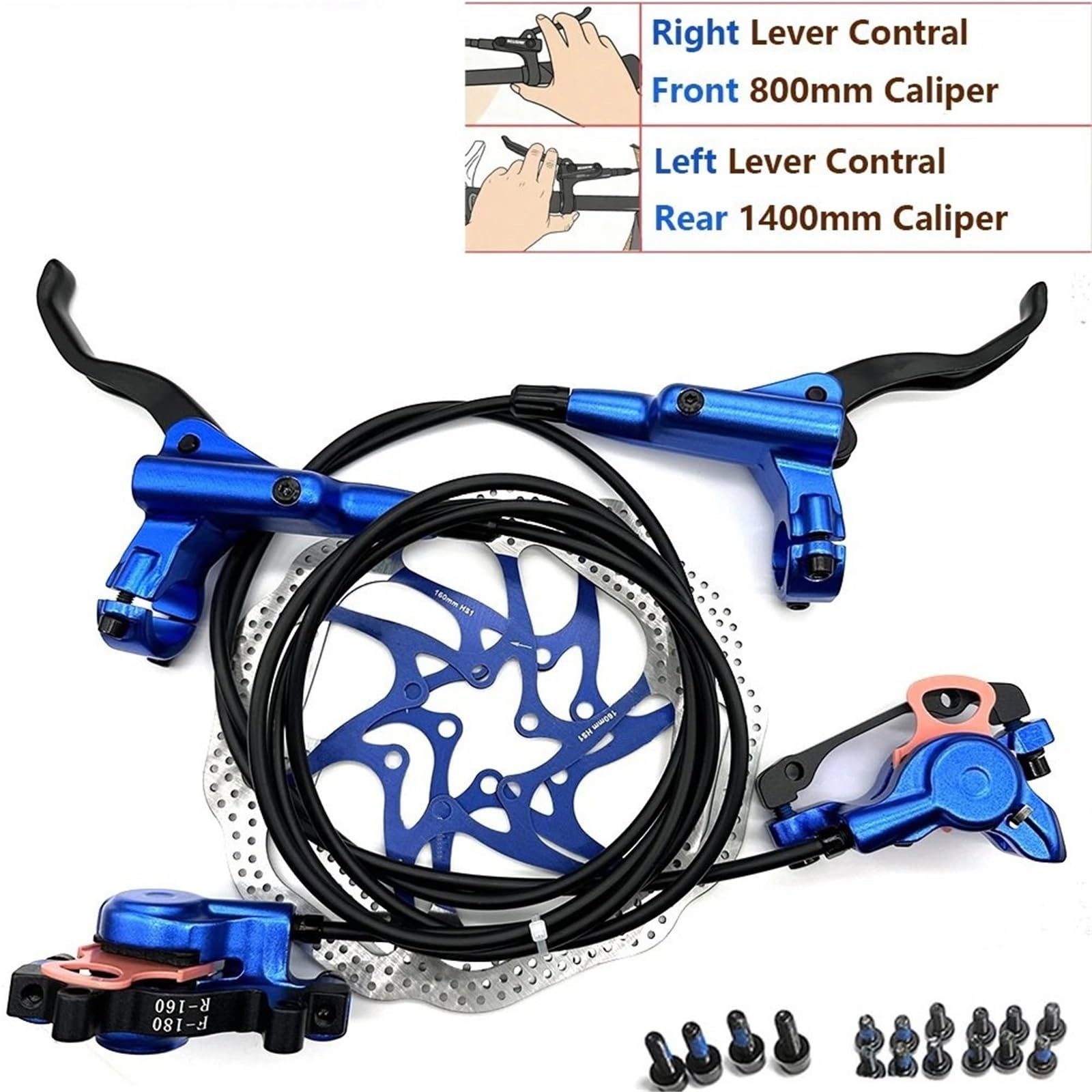Juego de Frenos hidráulicos HB875 HB-875 Freno de Disco de Bicicleta MTB Delantero Trasero 800mm 1400mm Pinza de Frenos de Bicicleta de montaña