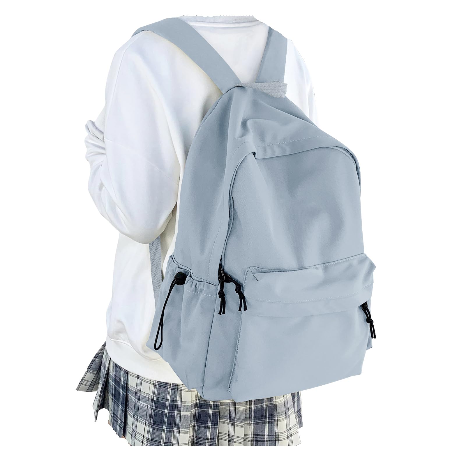 HYC00 Schulrucksack Damen, Causal Travel Schultaschen 14 Zoll Laptop Rucksack für Mädchen im Teenageralter Leichter Rucksack Wasserabweisend Bookbag College Boys Men Work Daypack,Blau