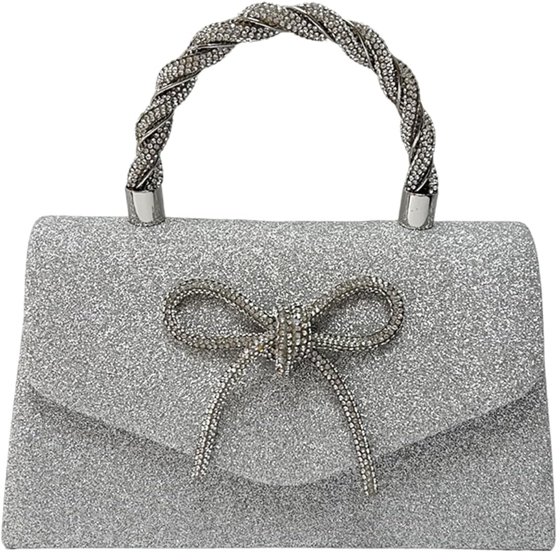 Women's evening bag sparkling bow clutch wedding glitter rhinestone clutch formal handbag suitable for party