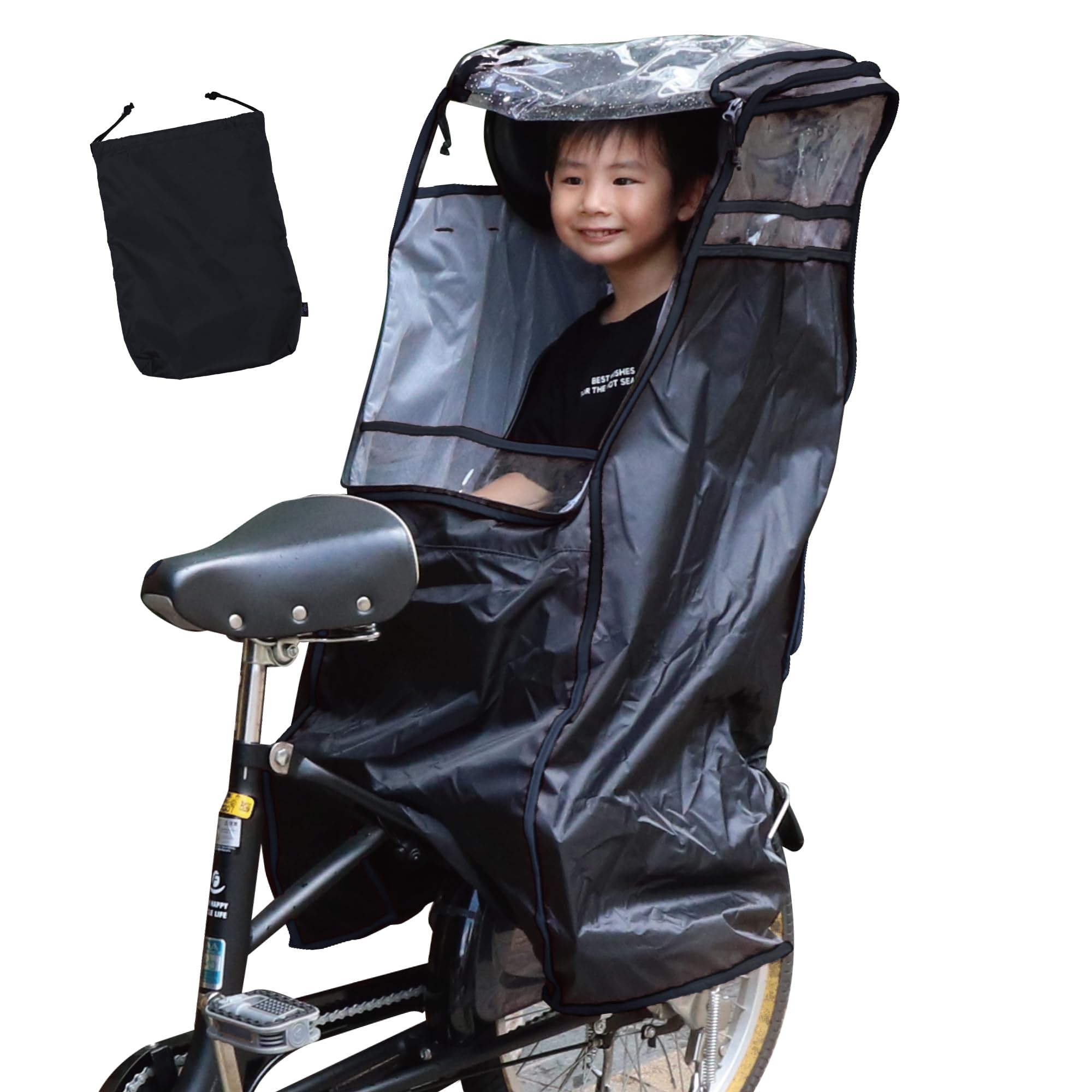 Amazon.co.jp: ハローエンジェル レインカバー 自転車 後ろ