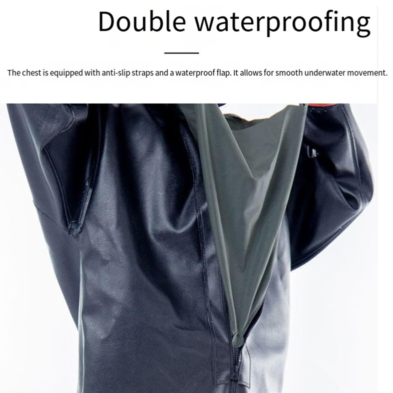 Wader da Pesca con Cappello Antipioggia e Guanti, Impermeabili, per Uomo e Donna, Ideali per Pesca A Mosca, Pesca al Colpo, Pesca in Mare, Agricoltura e Caccia.
