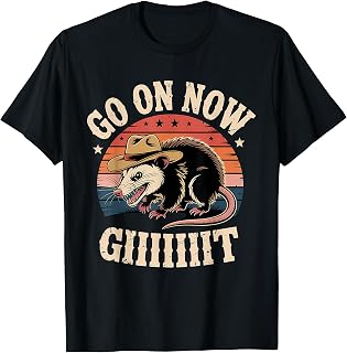 Go On Now Git Western Country Possum Vintage Cowboy Opossum T-Shirt