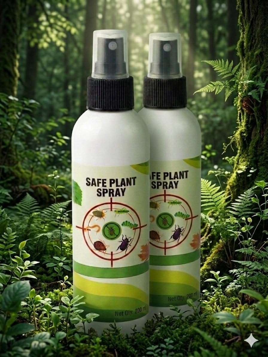 Safe Plant Spray for Indoor and Outdoor Plants, Pest Control Solution, 200ml, Pack of 02-image-42