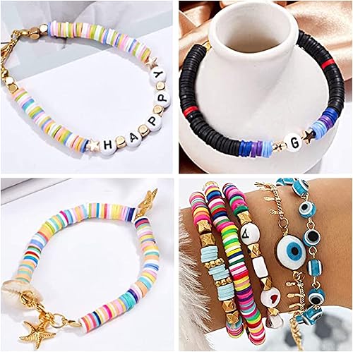 Miniatura 5 de DanLingJewelry 10 hebras de vinilo Heishi Chip Disk Flat Round Loose Hecho a mano Polímero Espaciador Perlas para hacer joyas DIY 0.236 in