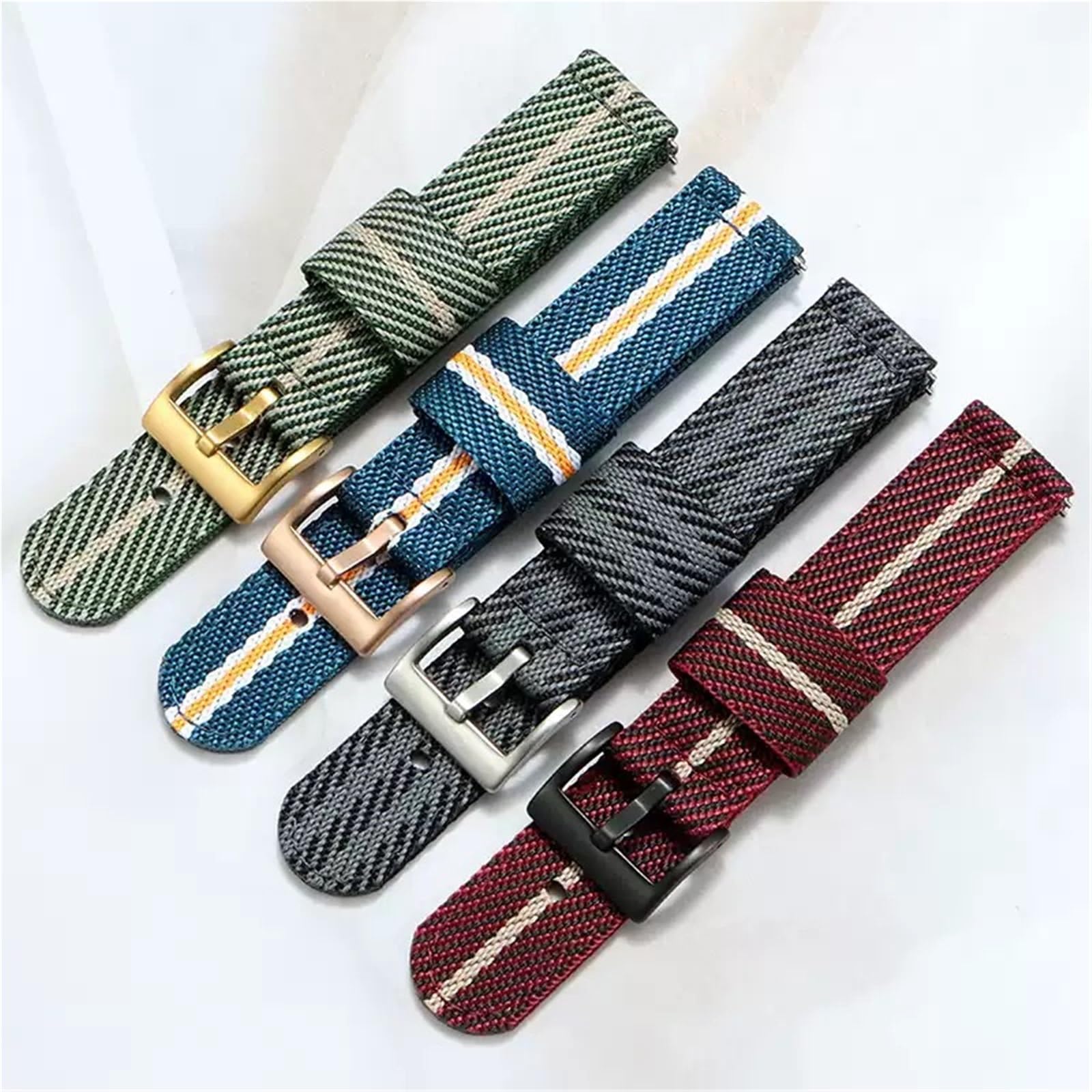 Cinturino per orologio in nylon Cinturino for orologio unisex in tela di nylon, cinturino classico casual retrò, accessori 18 19 20 21 22 23 24mm