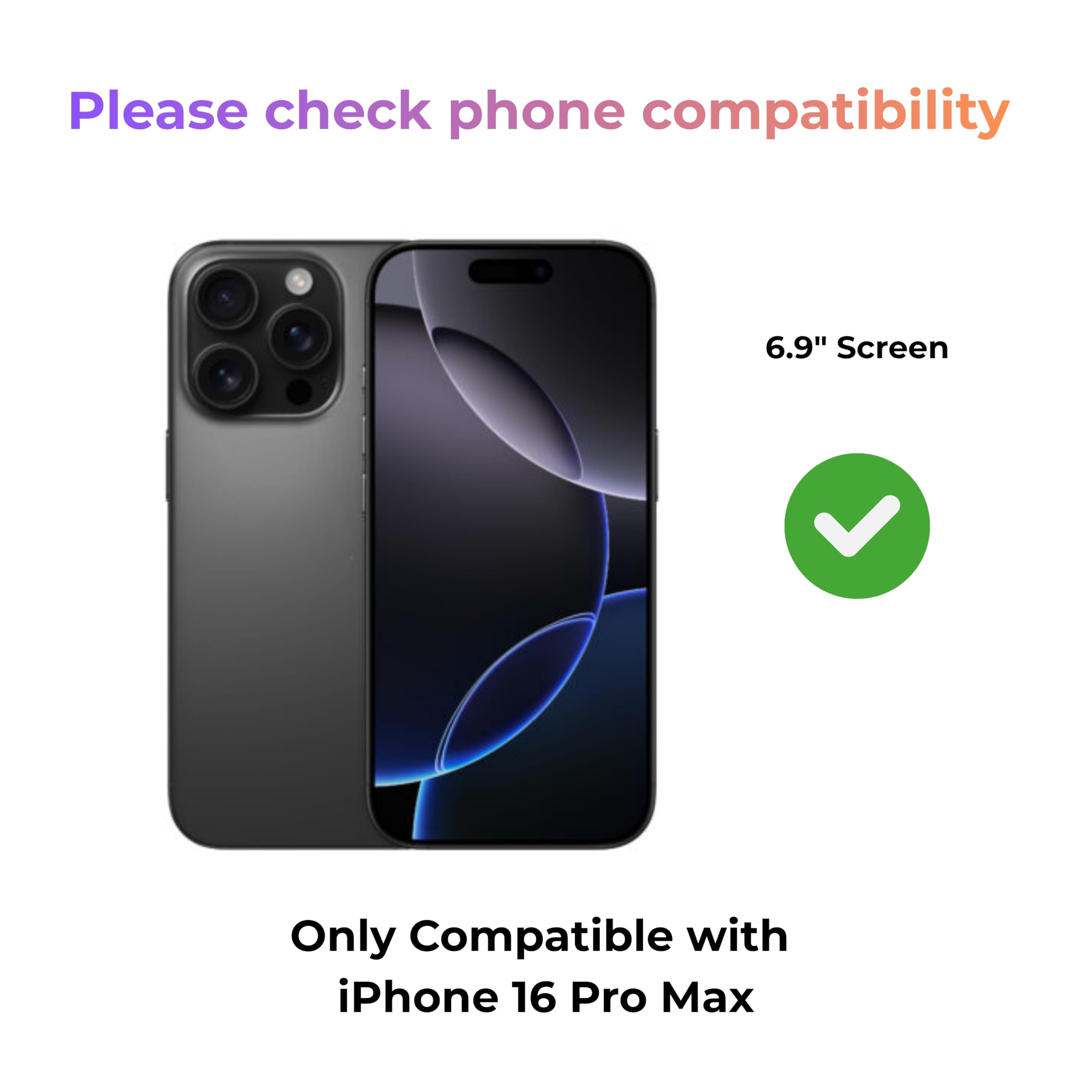 URBAN TECHCART ArmorGlass Borderless Tempered Glass compatible with iPhone 16 Pro Max Screen Protector, 9H Hardness, 2.5D Curved Edge, Oleophobic Coating 2