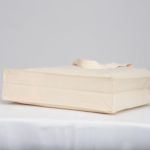 Miniatura 5 de Bolsas de lona resistentes  14 pulgadas de ancho x 15 pulgadas de alto x 4 pulgadas de profundidad  Paquete de 3, 12 o 24  Bolsas de algodón