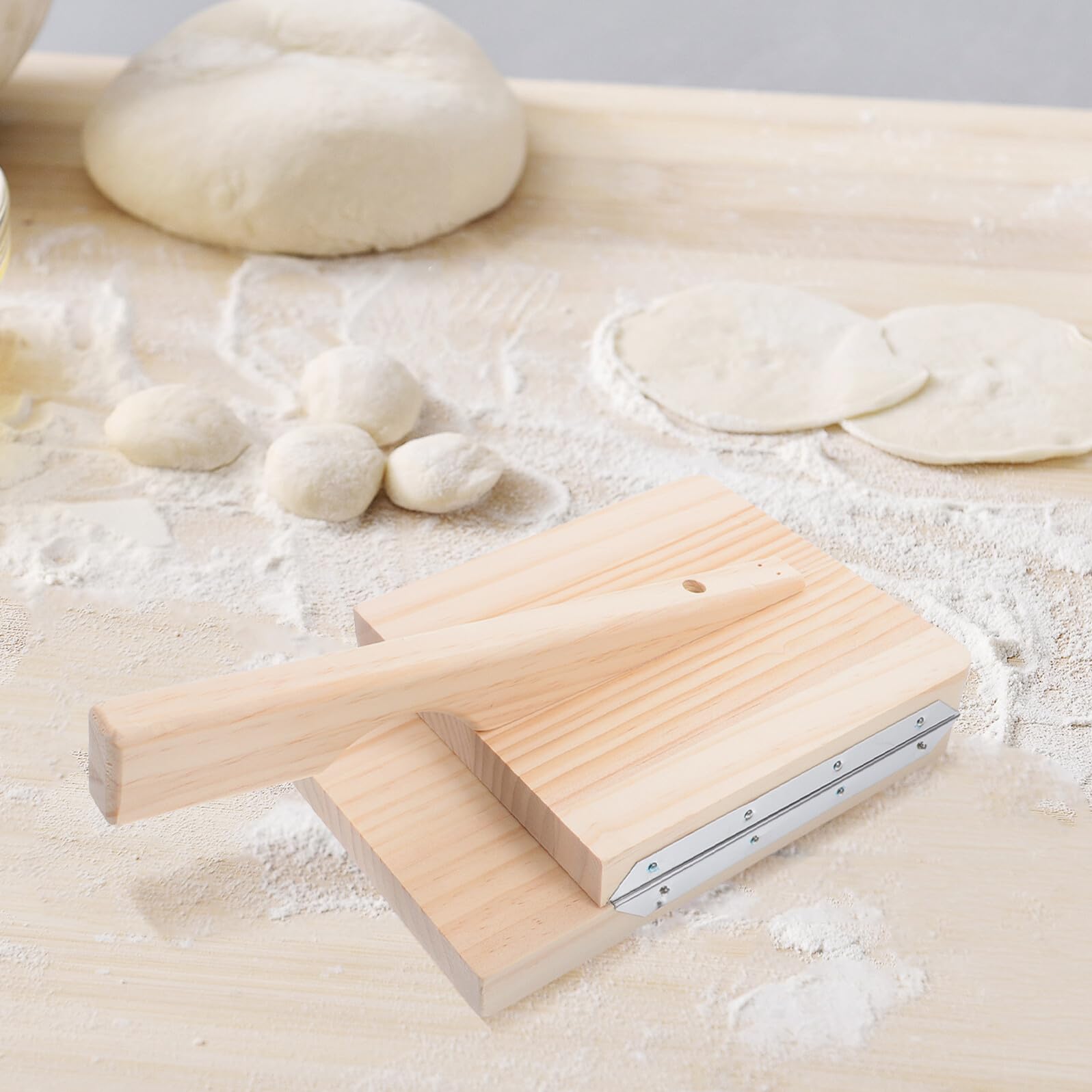 Toyvian Stampo per Ravioli Accessorio Cucina in Legno Facile da Usare, Utensile per Impastare e Formare Pasta Fresca per Gnocchi e Ravioli Fatti a Mano