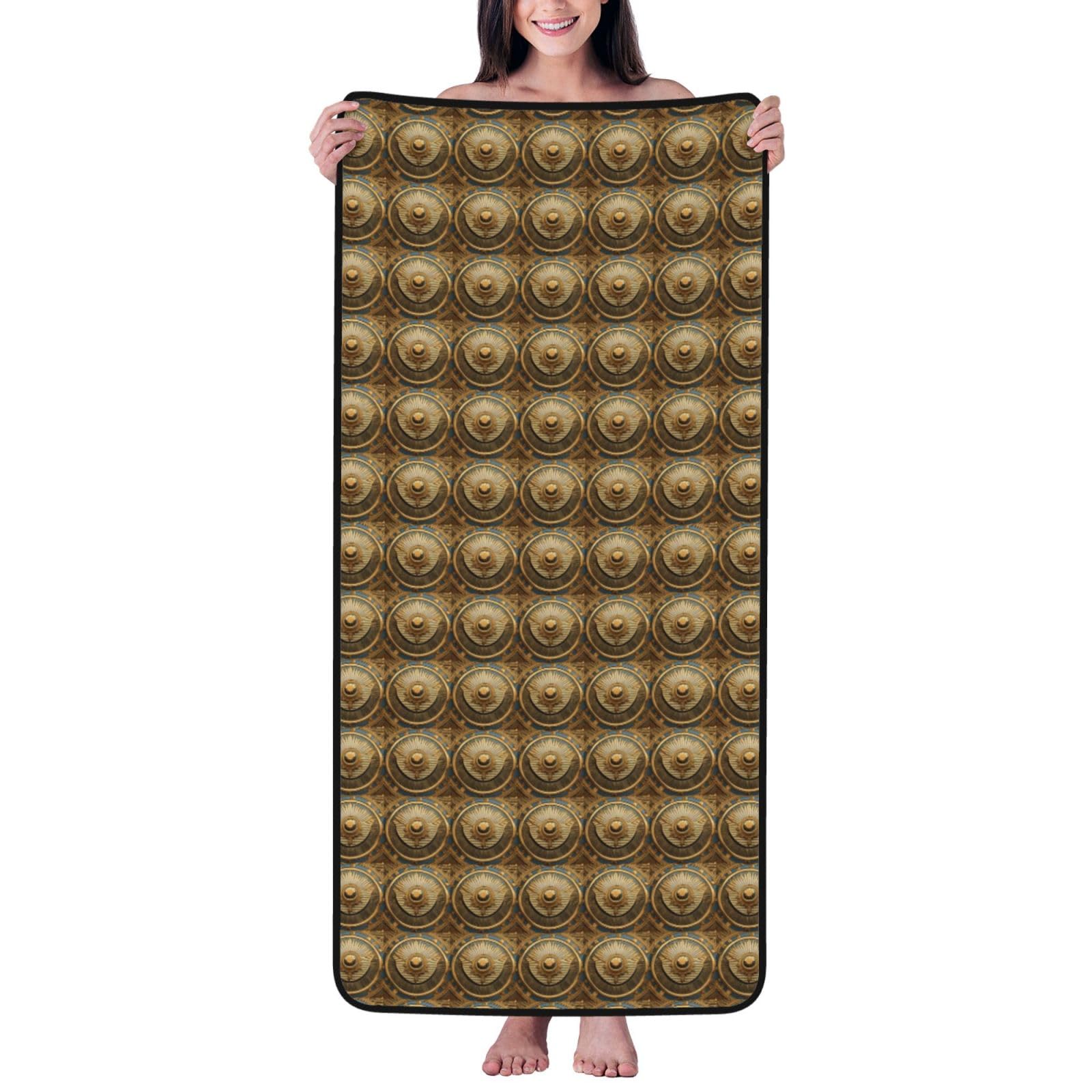 pojknbv Sun Old Egyptian Timeless Grace Print Comfortable Coral Velvet Bath Towel Home Bathroom Hotel Spa Beach Travel Holidays