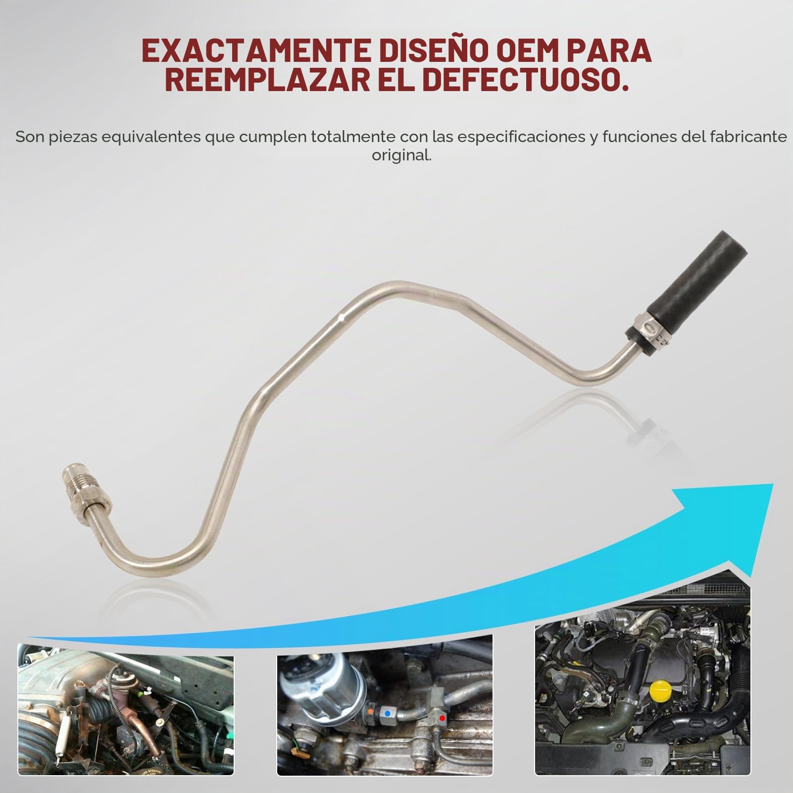 KASturbo 223211870R Tubo de escape con R-enault Captur I, Clio IV, Duster, Fluence, Kadjar, Kangoo, Symbol, Thalia III, Talisman 1.5 dCi Sustituye a 223216385R