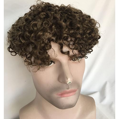 Miniatura 2 de Toupee - Sistema de reemplazo de cabello humano europeo para hombres, extensiones suaves y finas, súper completo, encaje suizo, 10 x 8 pulgadas,