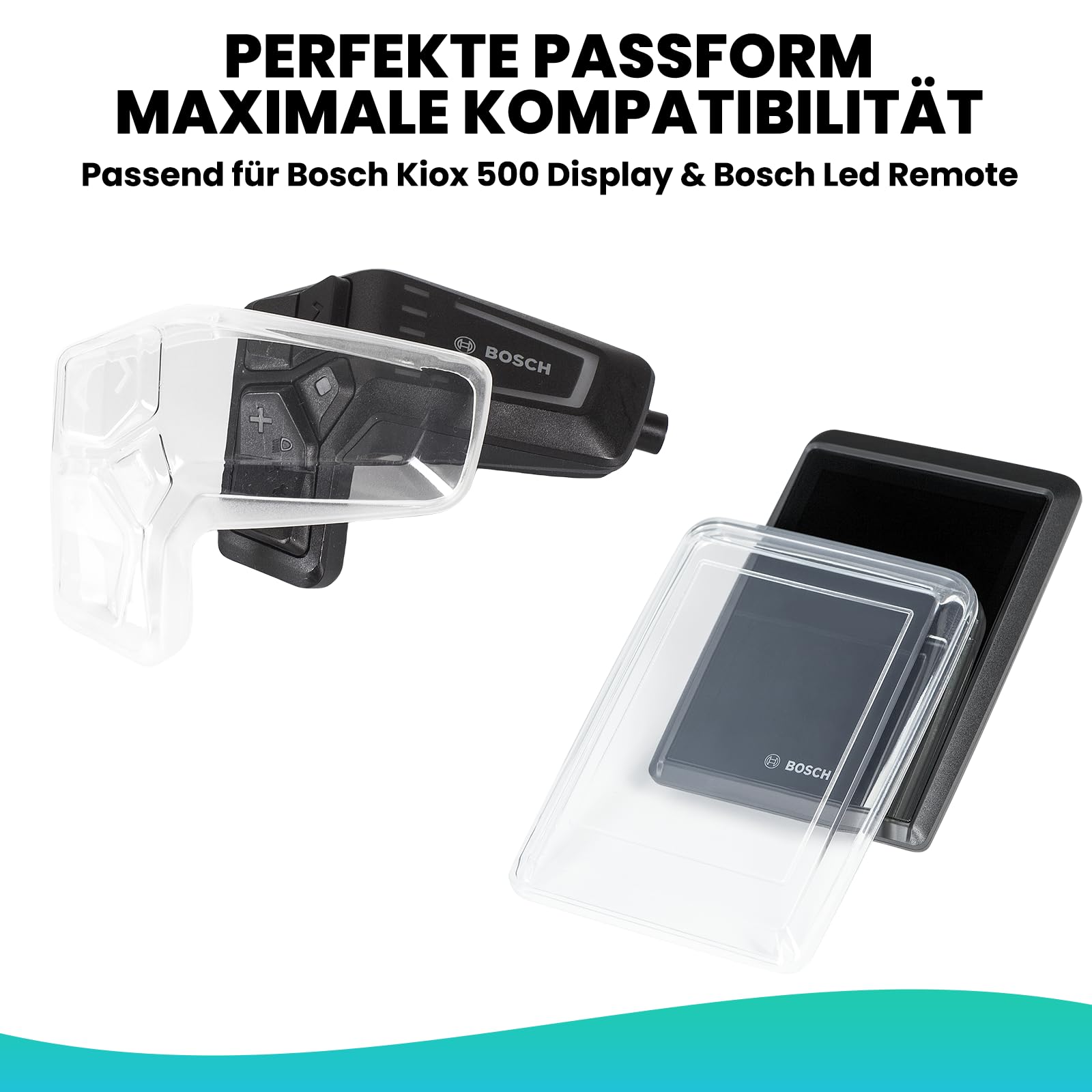 Besudo Set di custodia protettiva per unità di controllo remoto Bosch Kiox 500 & LED – Custodia protettiva protettiva da graffi urti per BHU3700 & BRC3600 Ebike accessori