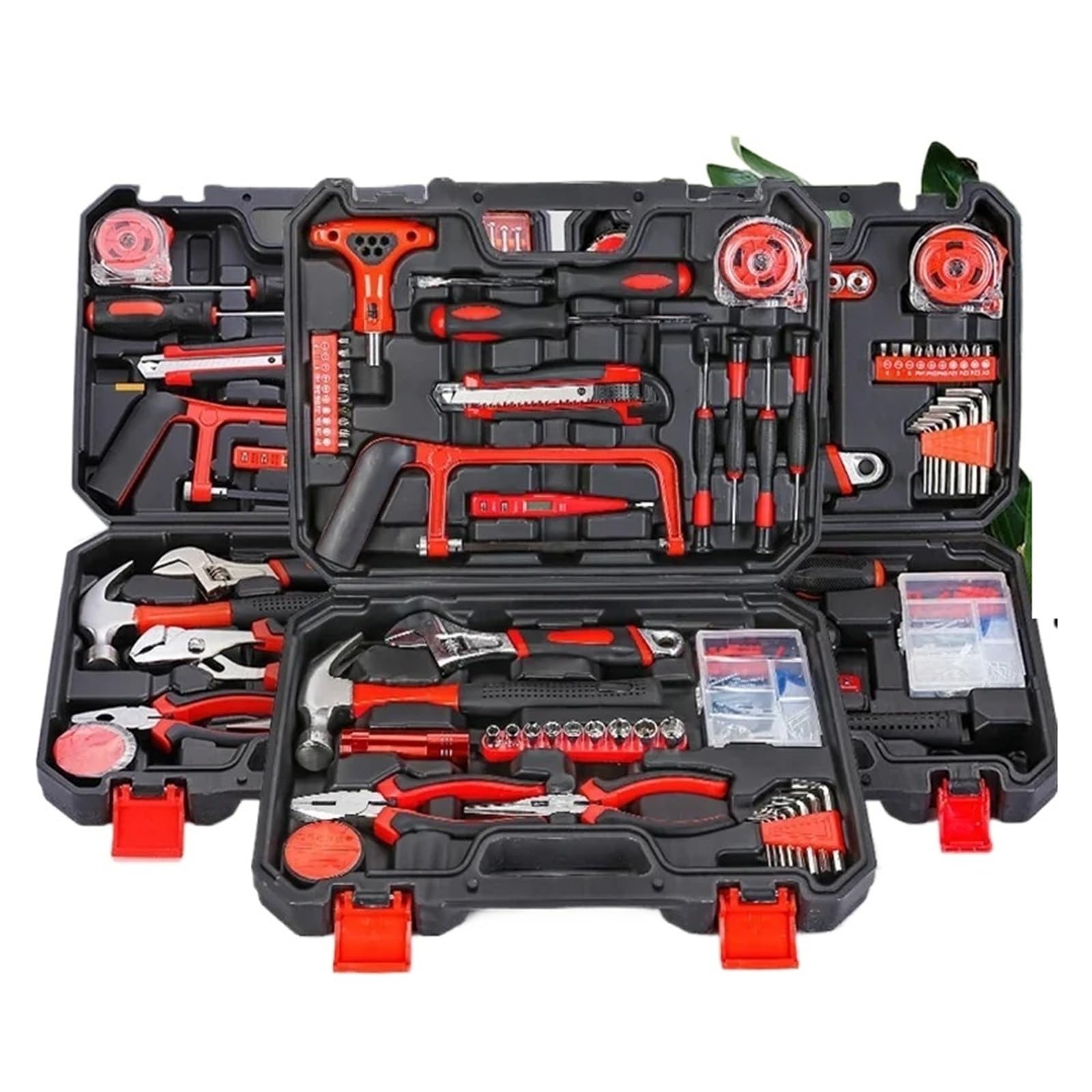 19/43/120 pezzi kit di utensili manuali set con cassetta degli attrezzi multifunzionale for uso domestico fai da te con cacciavite martello chiave pinze nastro