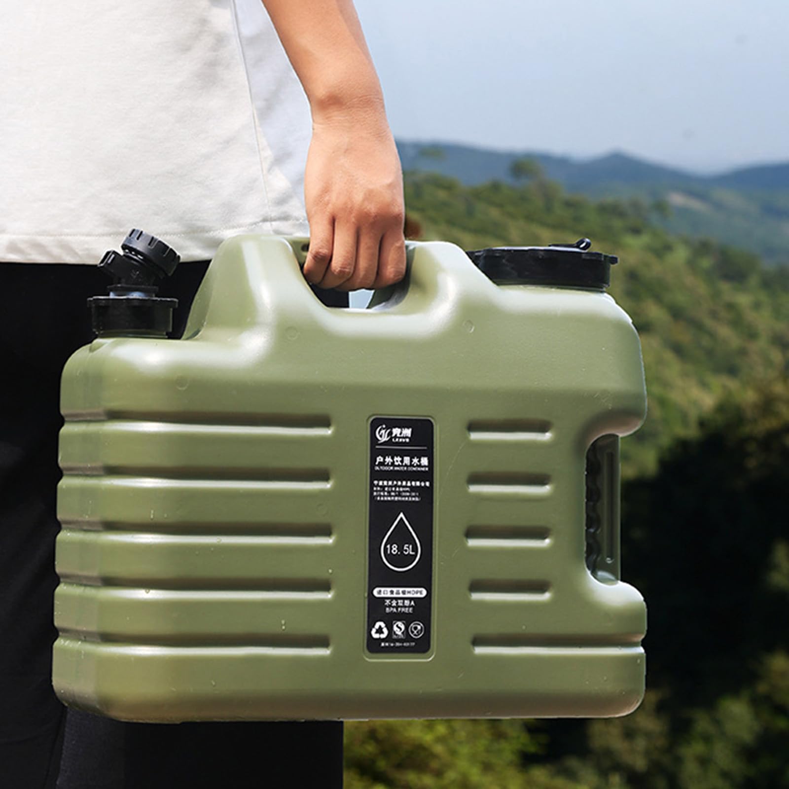 Contenitore Acqua Portatile Brocca D'acqua Da 5 Galloni Per Campeggio, Serbatoio Con Beccuccio, Senza BPA - Ideale Per Escursioni Ed Emergenze Serbatoio Acqua 5 Galloni