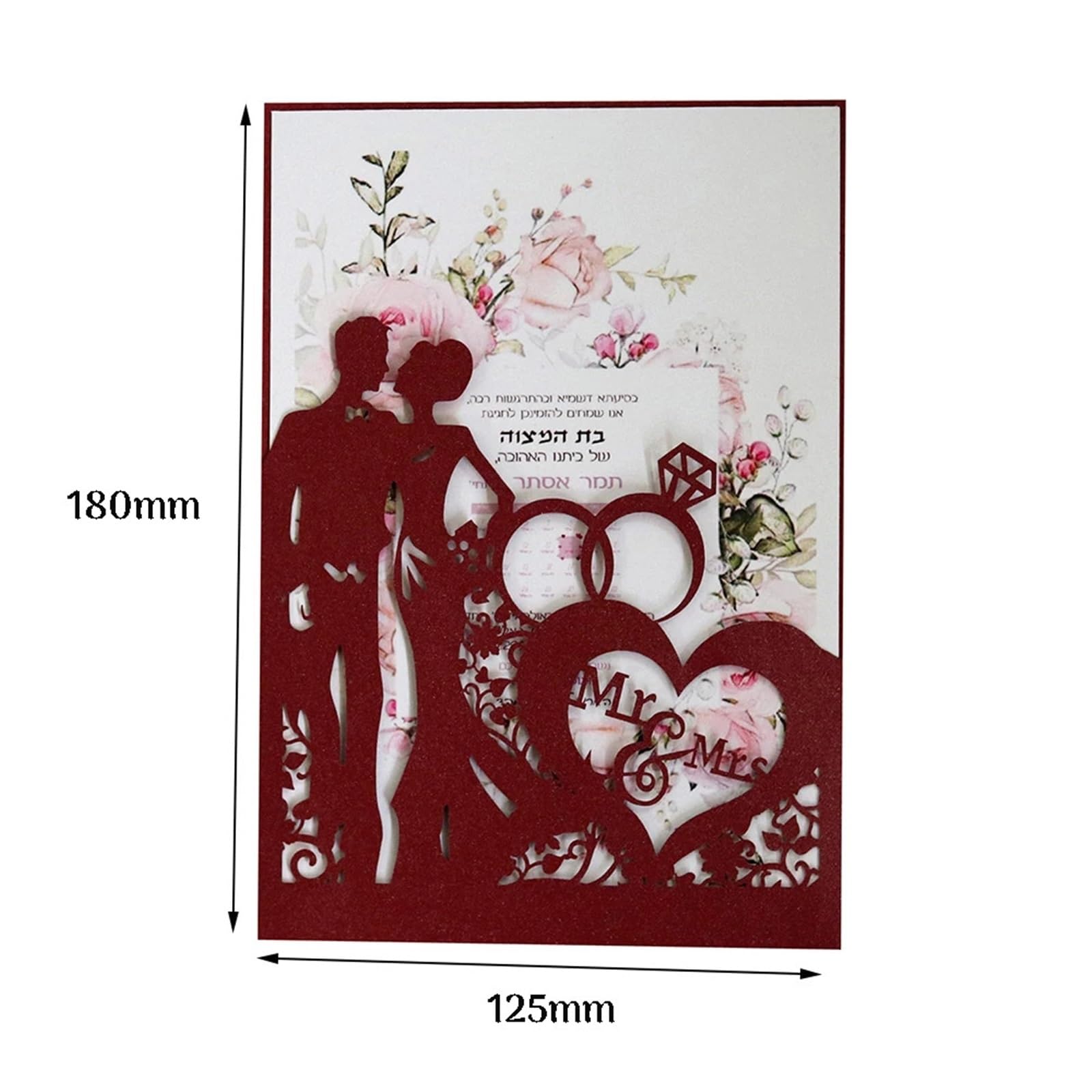 Einladungsumschläge, Hochzeitseinladungskarten, 10 Stück, mehrfarbig, 125 x 180 mm(One Set Purple)