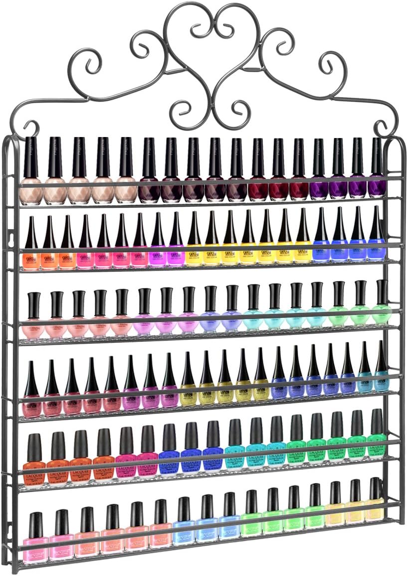 Acryl Nagellackregal Für 90 Flaschen - Wandregal Mit Rutschfesten Einsätzen