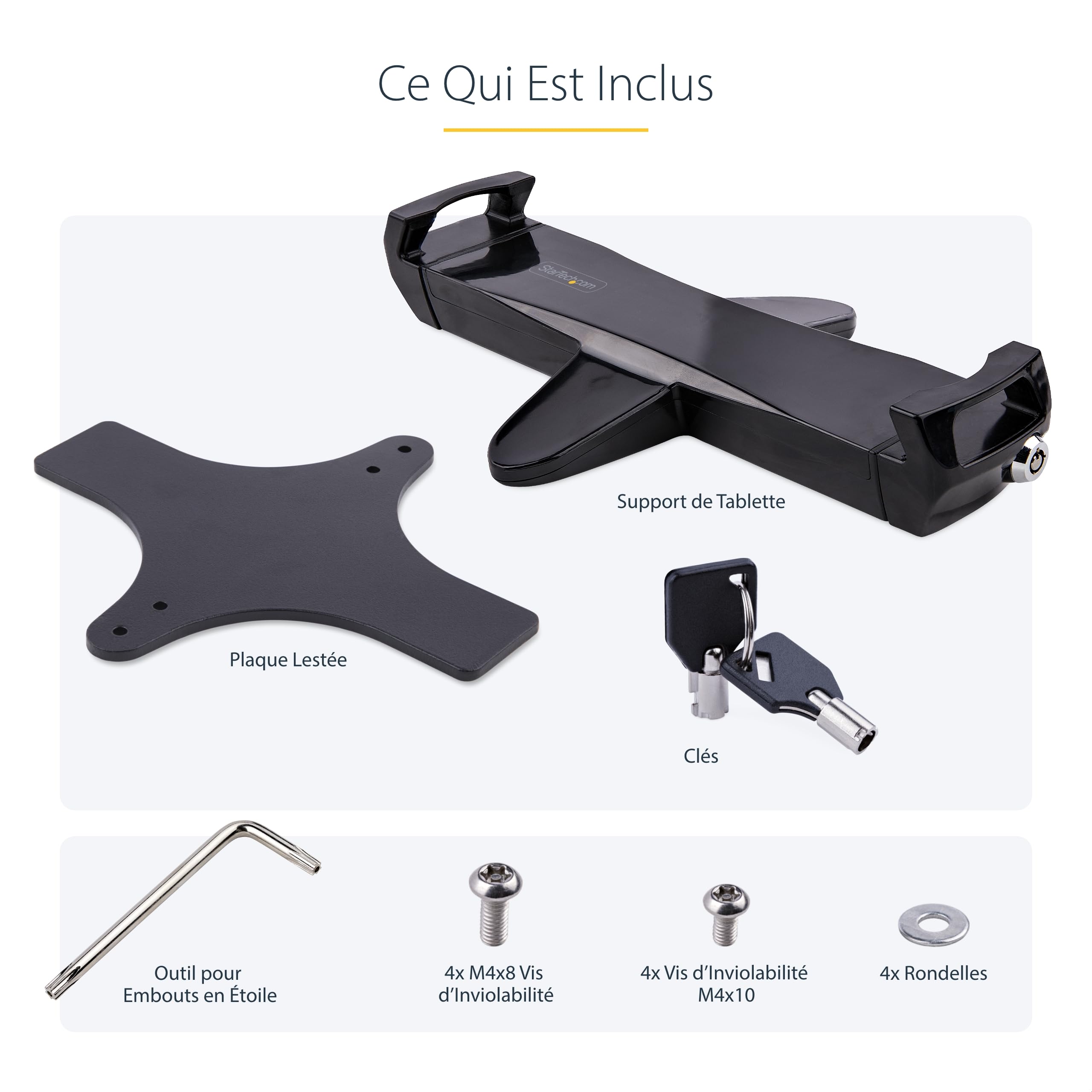 Adaptateur Support Ordinateur Portable HFTEK VESA 75x75 100x100 - 10,5 à 17,3 Pouces Jusqu'à 8kg