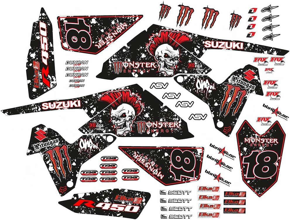 ltr450 skulls Customised Quad Graphics Decal Sticker Kit