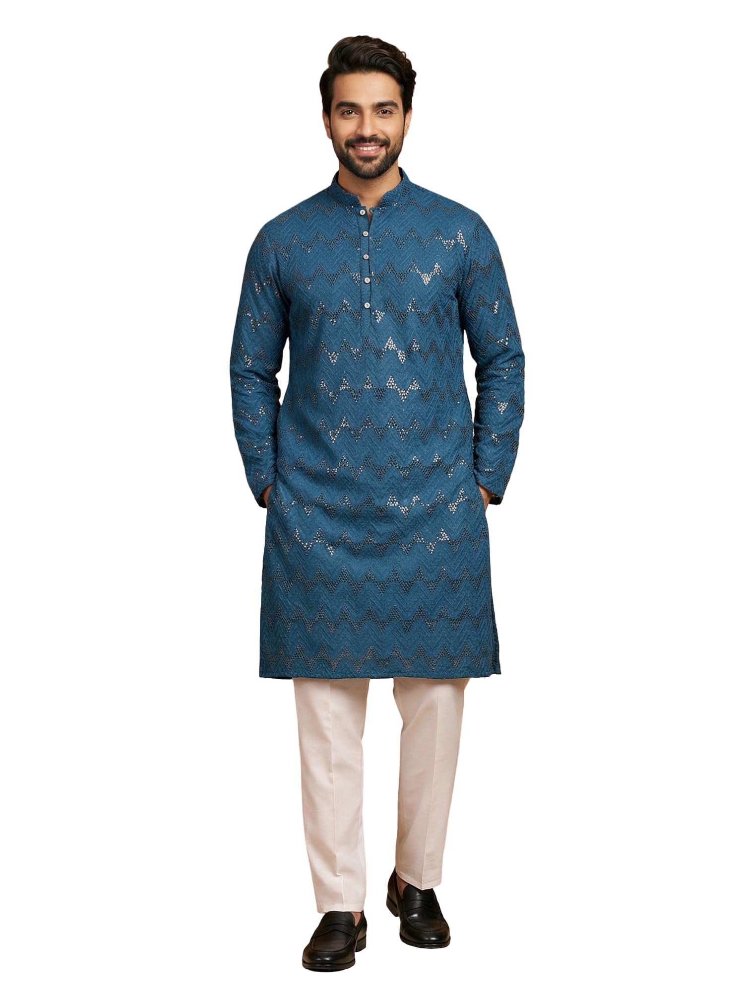 jompers Sequin & Embroidered Kurta with Pyjamas-picture-20