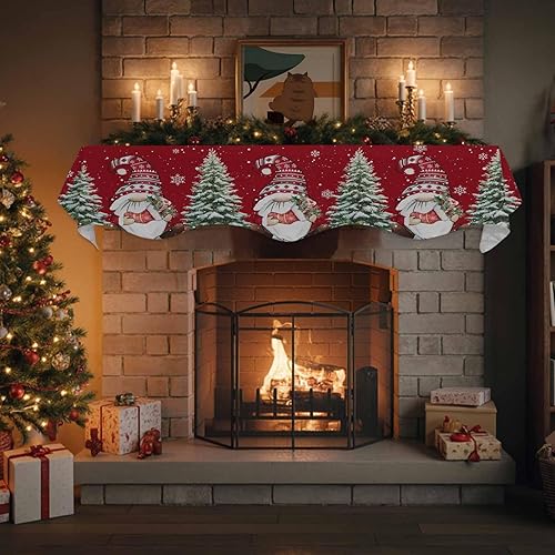 Miniatura 4 de Funda para bufanda de chimenea de gnomos de Navidad, mantel superior, bufanda para Navidad, Halloween, Acción de Gracias, otoño, decoración de